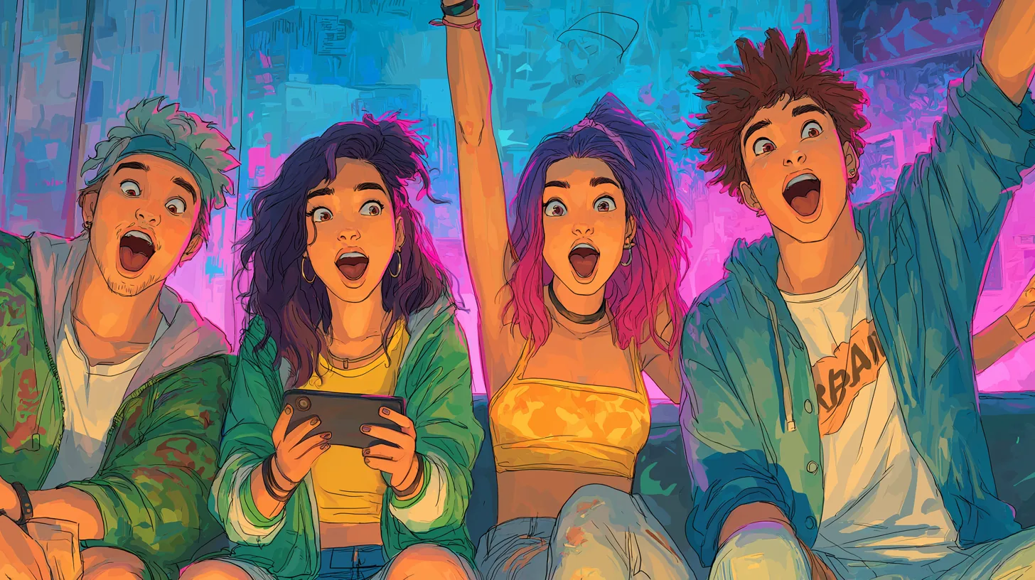 Team cheering after winning